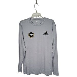 Adidas Men's Soccer Jersey Size L Long Sleeve Grey